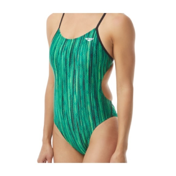 THE FINALS WOMEN'S ZIRCON SWANBACK SWIMSUIT Green 32 - Picture 1 of 3